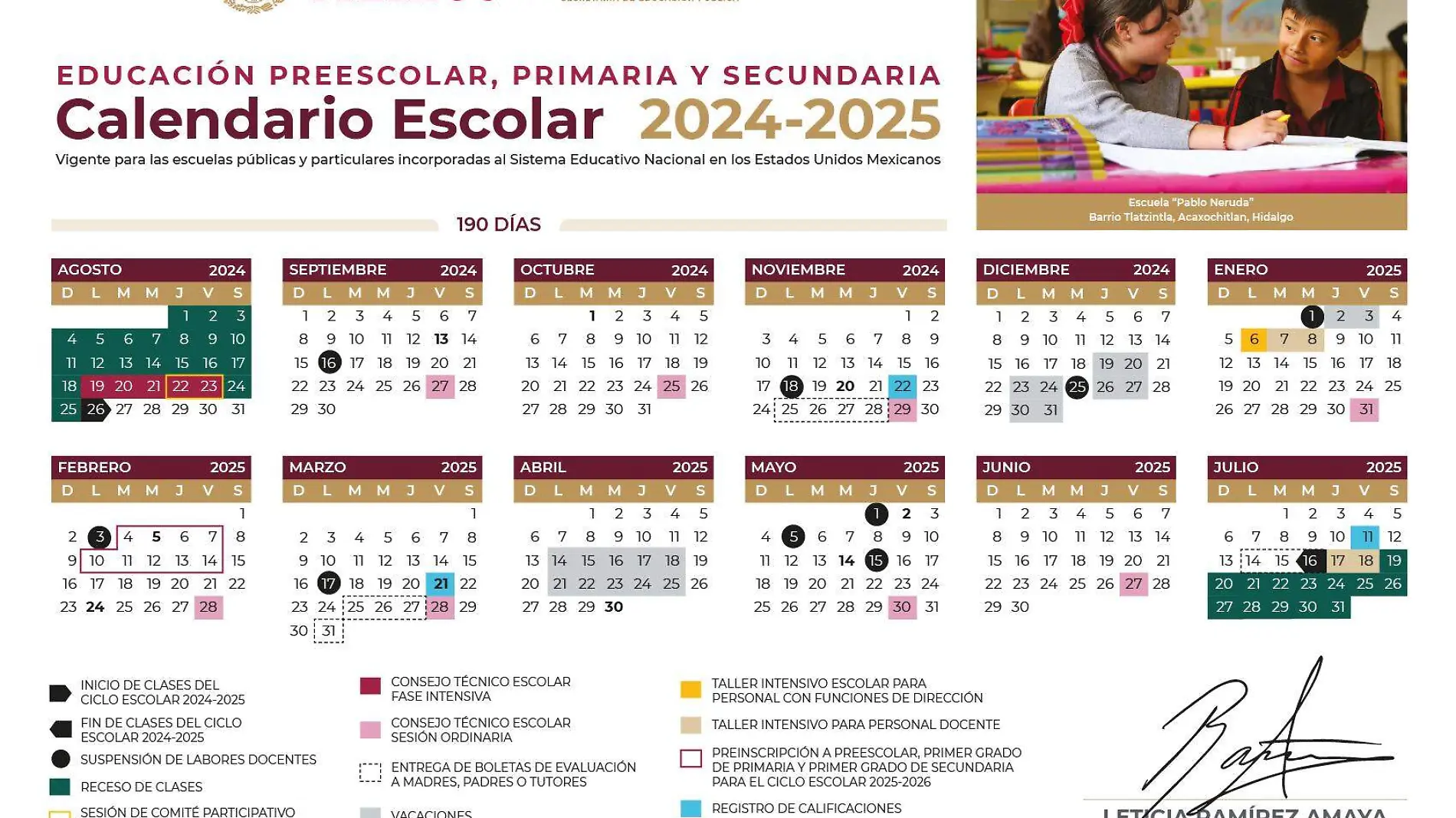 SEP Calendario 2024-2025